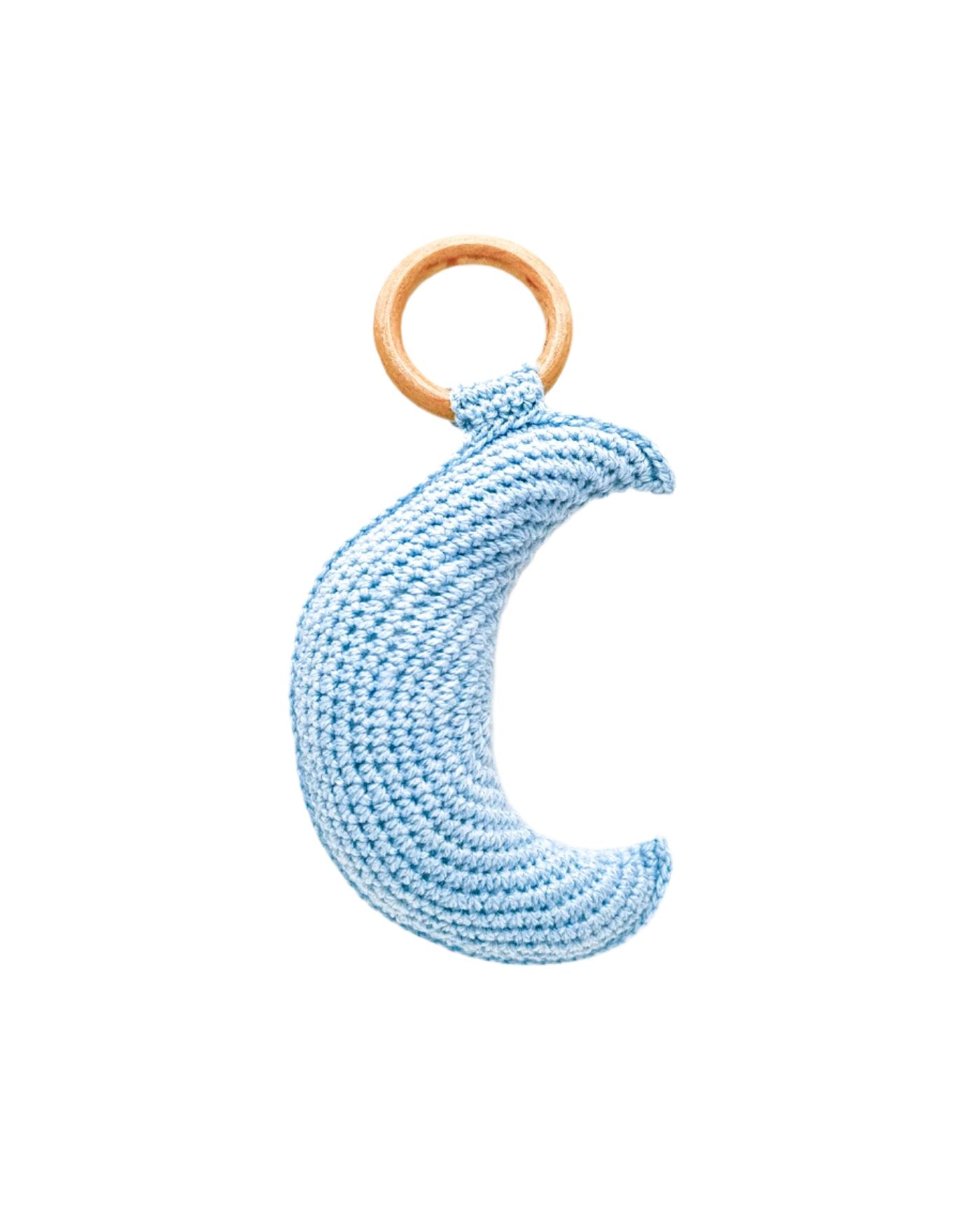 Big Blue Moon Crochet Rattler